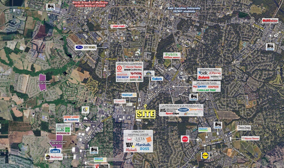 Greenville Blvd & Evans Hard Corner st, Greenville, NC à louer - Aérien - Image 2 de 4