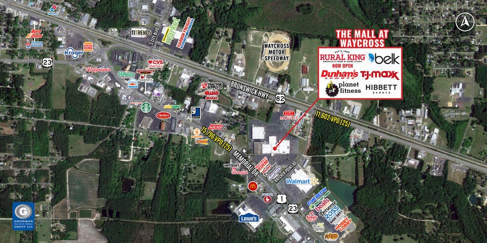 2215 Memorial Dr, Waycross, GA for lease - Aerial - Image 3 of 4