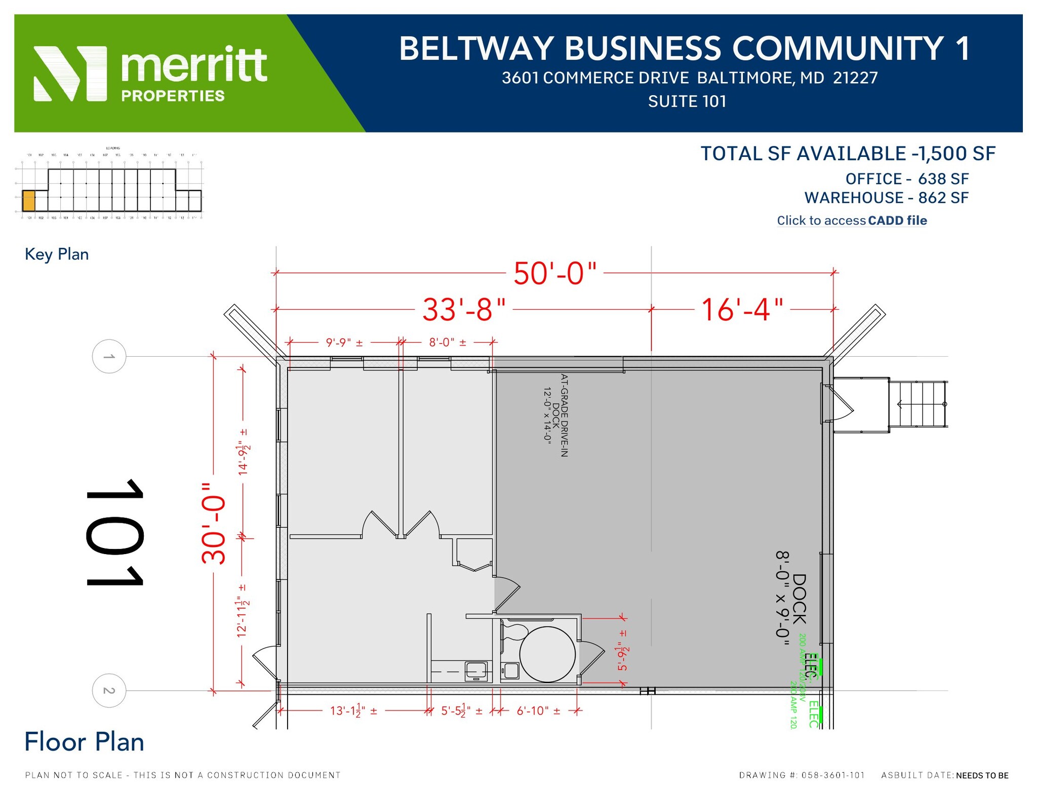 3700 Commerce Dr, Baltimore, MD à louer Plan d’étage- Image 1 de 1