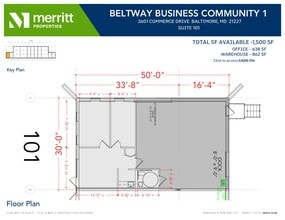 3700 Commerce Dr, Baltimore, MD à louer Plan d’étage- Image 1 de 1