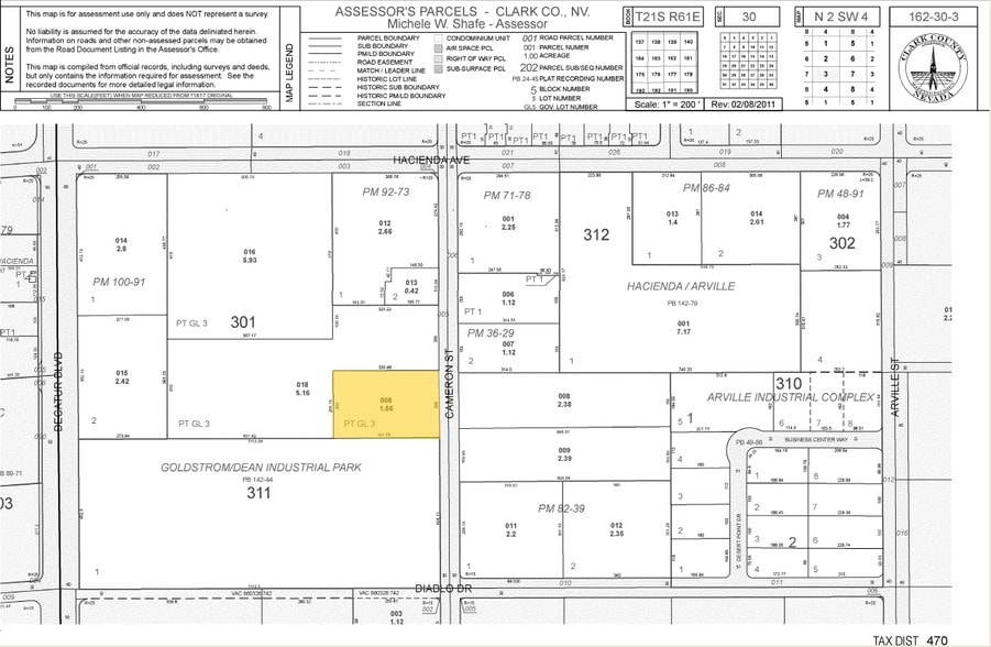5415 Cameron St, Las Vegas, NV à vendre - Plan cadastral - Image 2 de 5