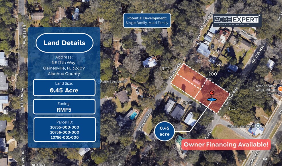 NE 17th Way, Gainesville, FL à vendre - Photo principale - Image 1 de 3