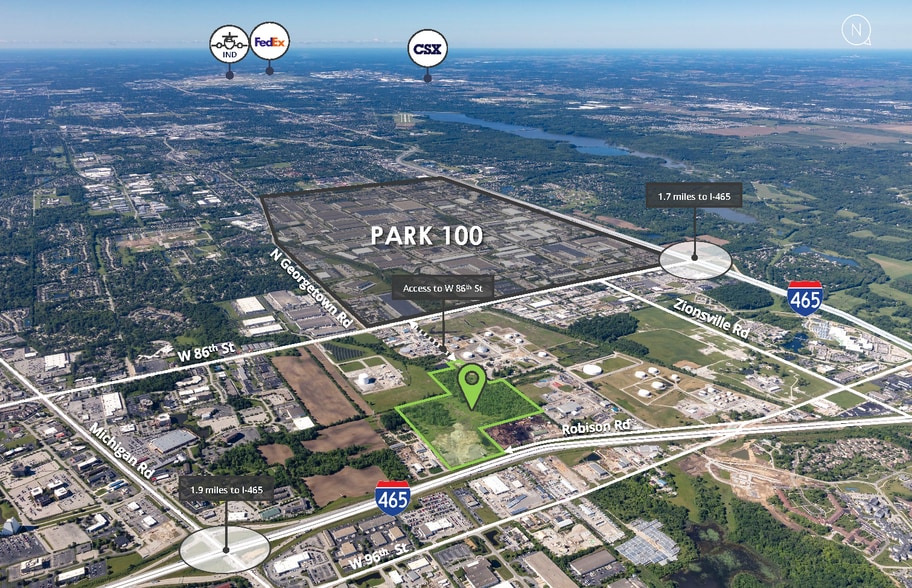 4933 Robison Rd, Indianapolis, IN for lease - Aerial - Image 2 of 2