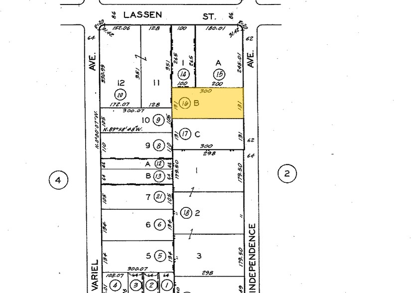 9825-9837 Independence Ave, Chatsworth, CA à louer - Plan cadastral - Image 3 de 4