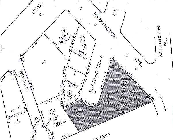 131-147 Barrington Ave, Los Angeles, CA à louer - Plan cadastral - Image 3 de 6