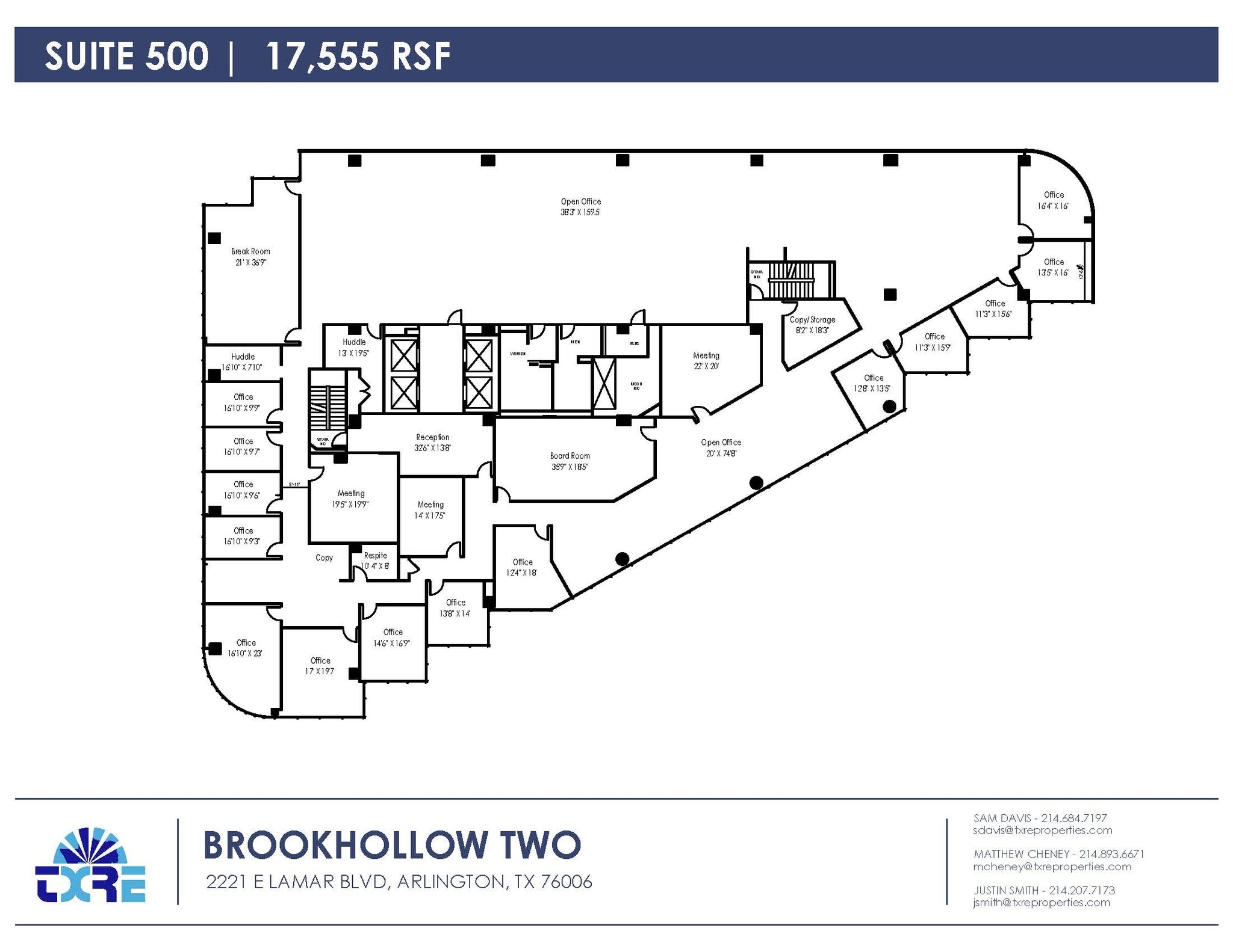 2301 E Lamar Blvd, Arlington, TX à louer Plan d’étage- Image 1 de 1