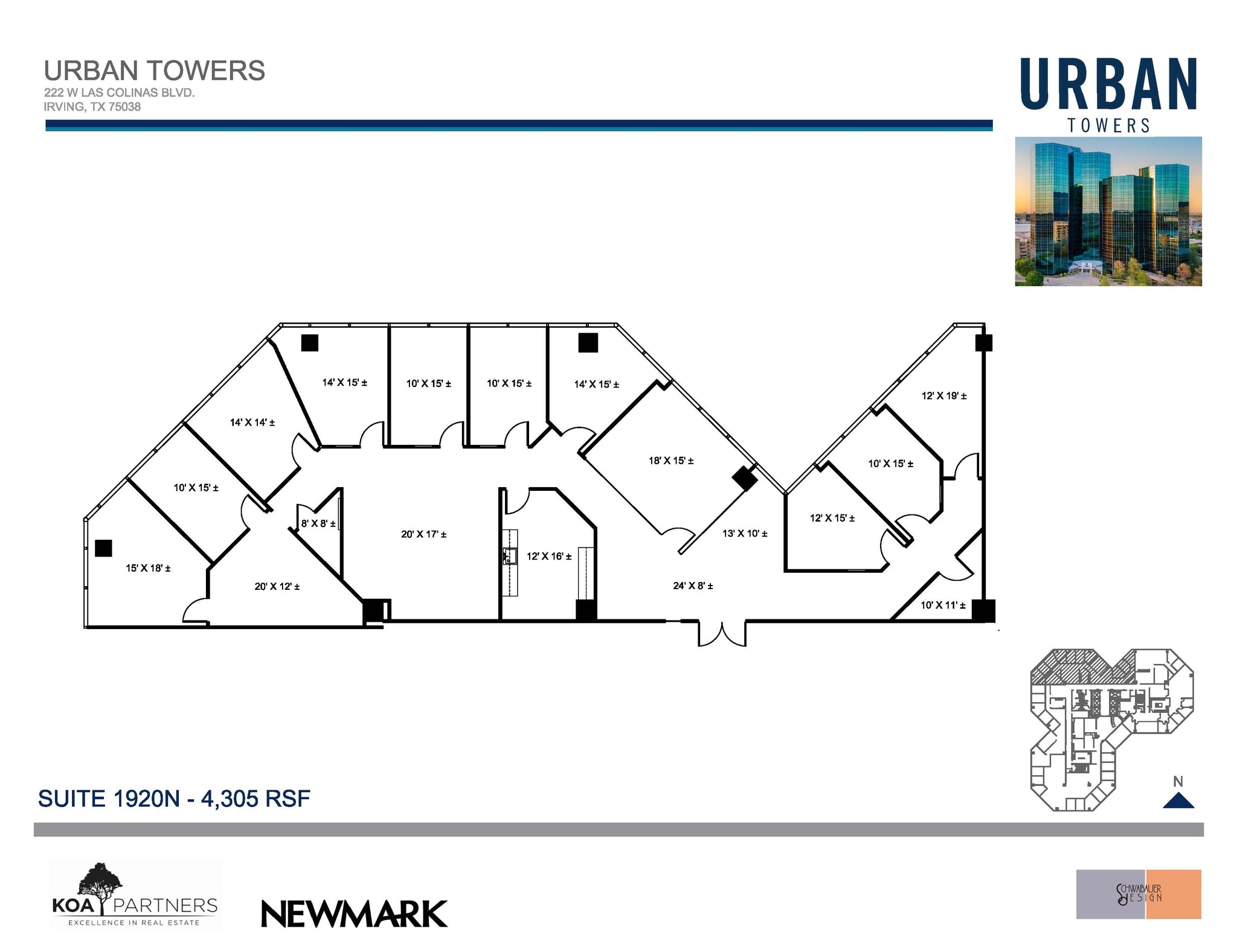 222 W Las Colinas Blvd, Irving, TX à louer Plan d’étage- Image 1 de 1