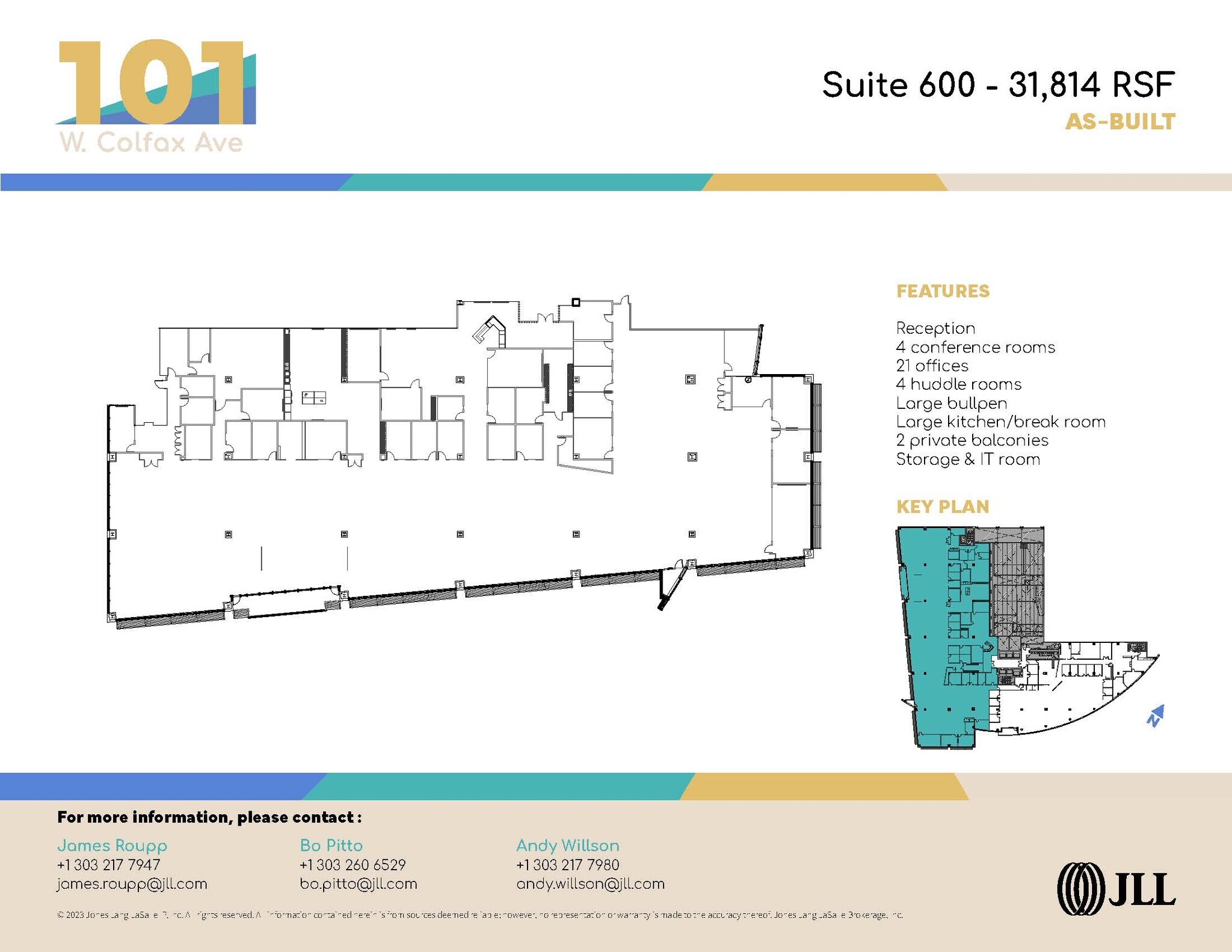 101 W Colfax Ave, Denver, CO à louer Plan d’étage- Image 1 de 1