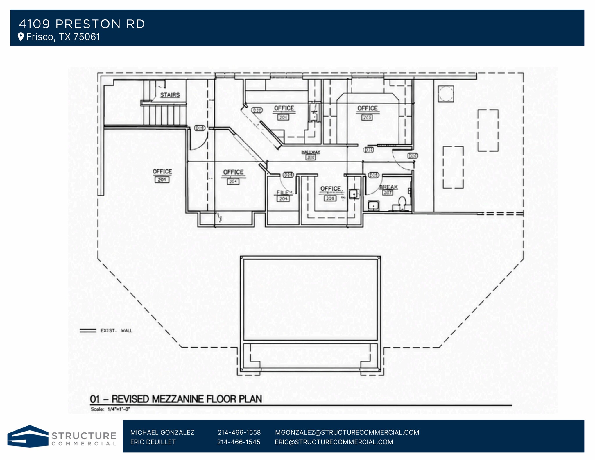 4109 Preston Rd, Frisco, TX à louer Plan d’étage- Image 1 de 9