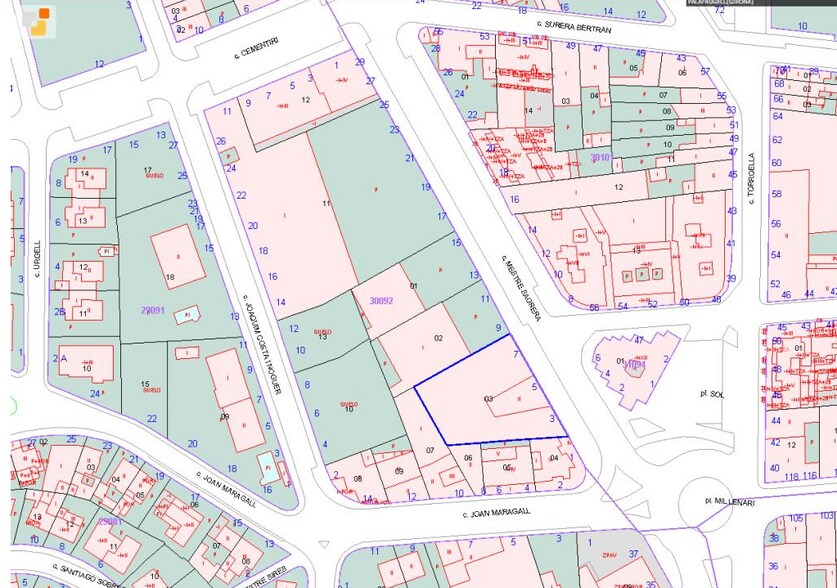 Terrain dans Palafrugell, Gerona à vendre - Plan cadastral - Image 2 de 2