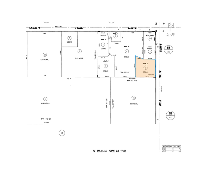 36101 Bob Hope Dr, Rancho Mirage, CA à louer - Plan cadastral - Image 2 de 2