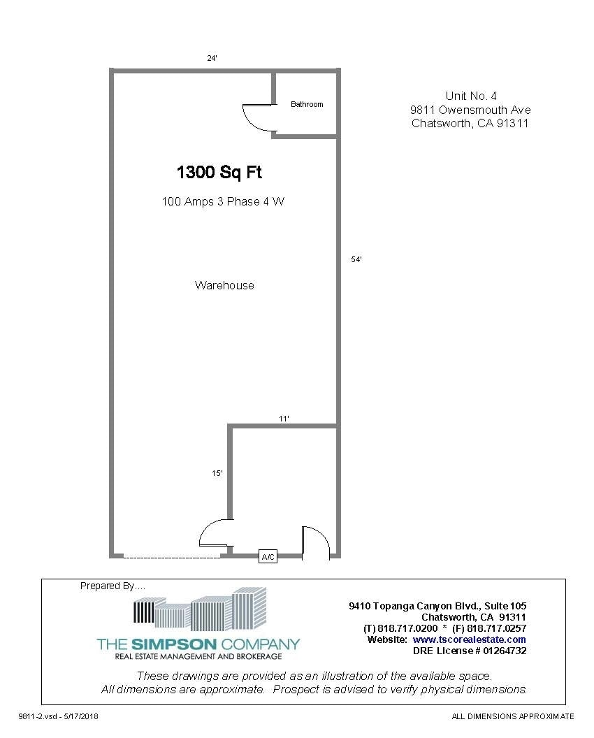 9811 Owensmouth Ave, Chatsworth, CA for lease Floor Plan- Image 1 of 1