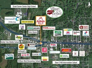 609 W Plane St, Bethel, OH - AERIAL map view