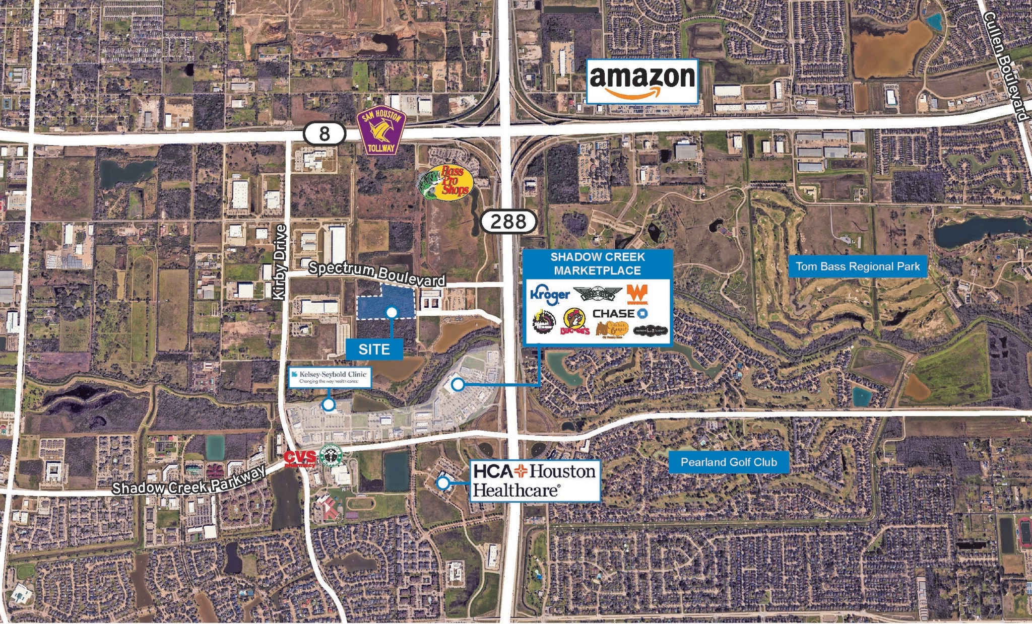 South Spectrum Boulevard Blvd, Pearland, TX for sale Aerial- Image 1 of 2