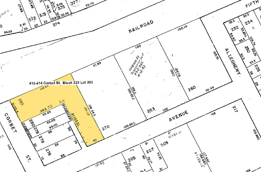 412-414 Corbet St, Tarentum, PA à louer - Plan cadastral - Image 2 de 25