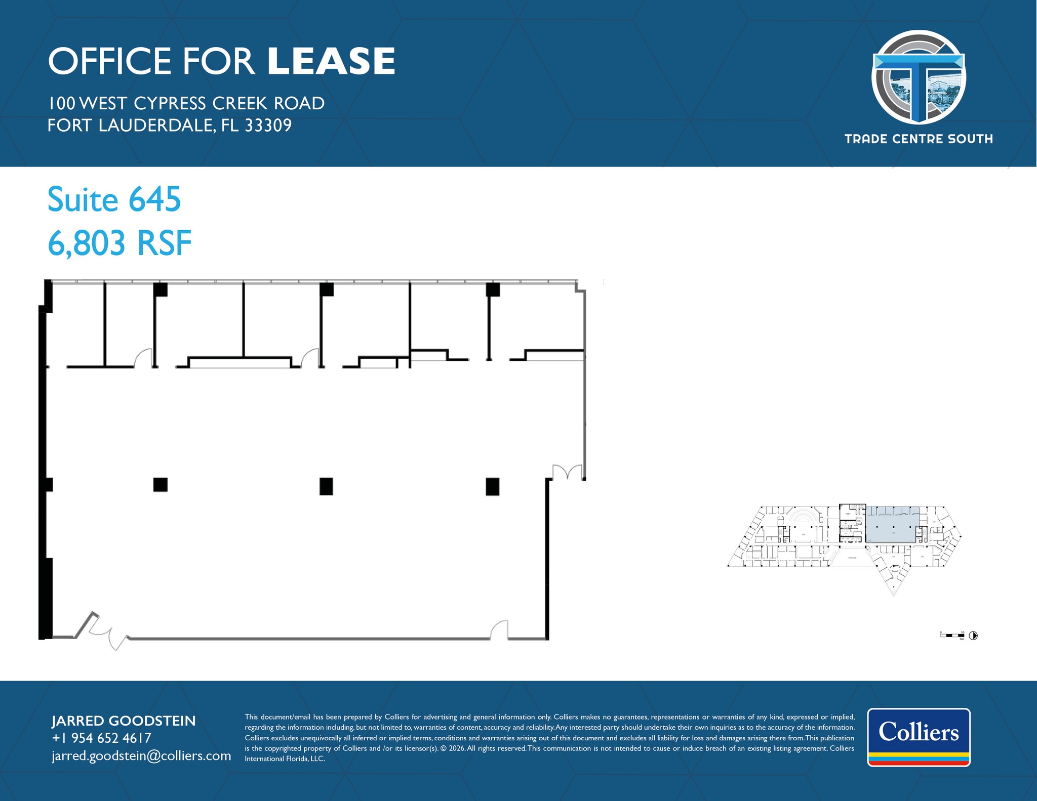 100 W Cypress Creek Rd, Fort Lauderdale, FL for lease Floor Plan- Image 1 of 1