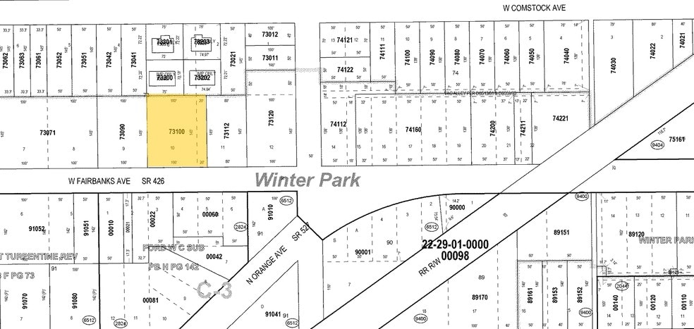 641 W Fairbanks Ave, Winter Park, FL for lease - Plat Map - Image 2 of 6