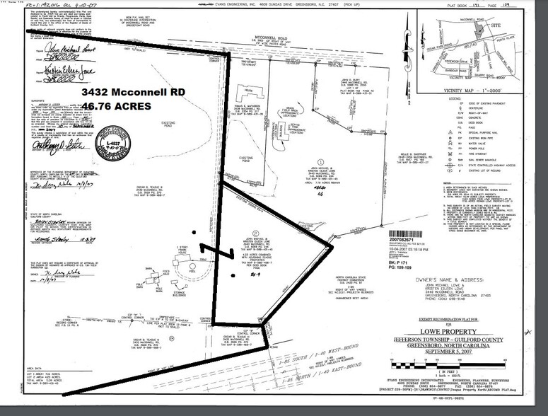 3410-3432 MCConnell Rd, Greensboro, NC à vendre - Plan de site - Image 3 de 4