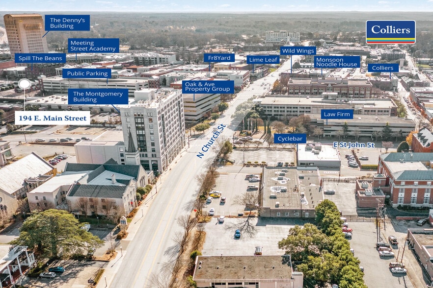 192-194 E Main St, Spartanburg, SC à louer - Photo du bâtiment - Image 2 de 7