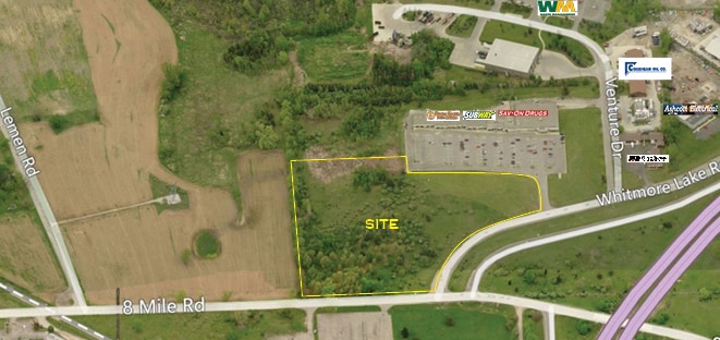 NW 8 Mile & Whitmore Lake Rd, Green Oak Township, MI à vendre - Aérien - Image 1 de 1