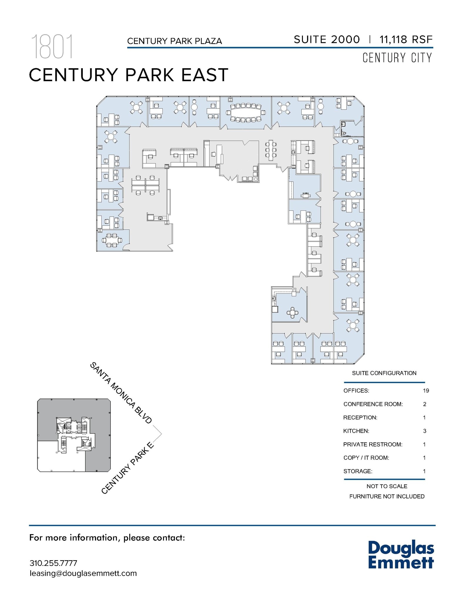 1801 Century Park E, Los Angeles, CA for lease Floor Plan- Image 1 of 1