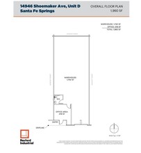 14944 Shoemaker Ave, Santa Fe Springs, CA à louer Plan d  tage- Image 2 de 2