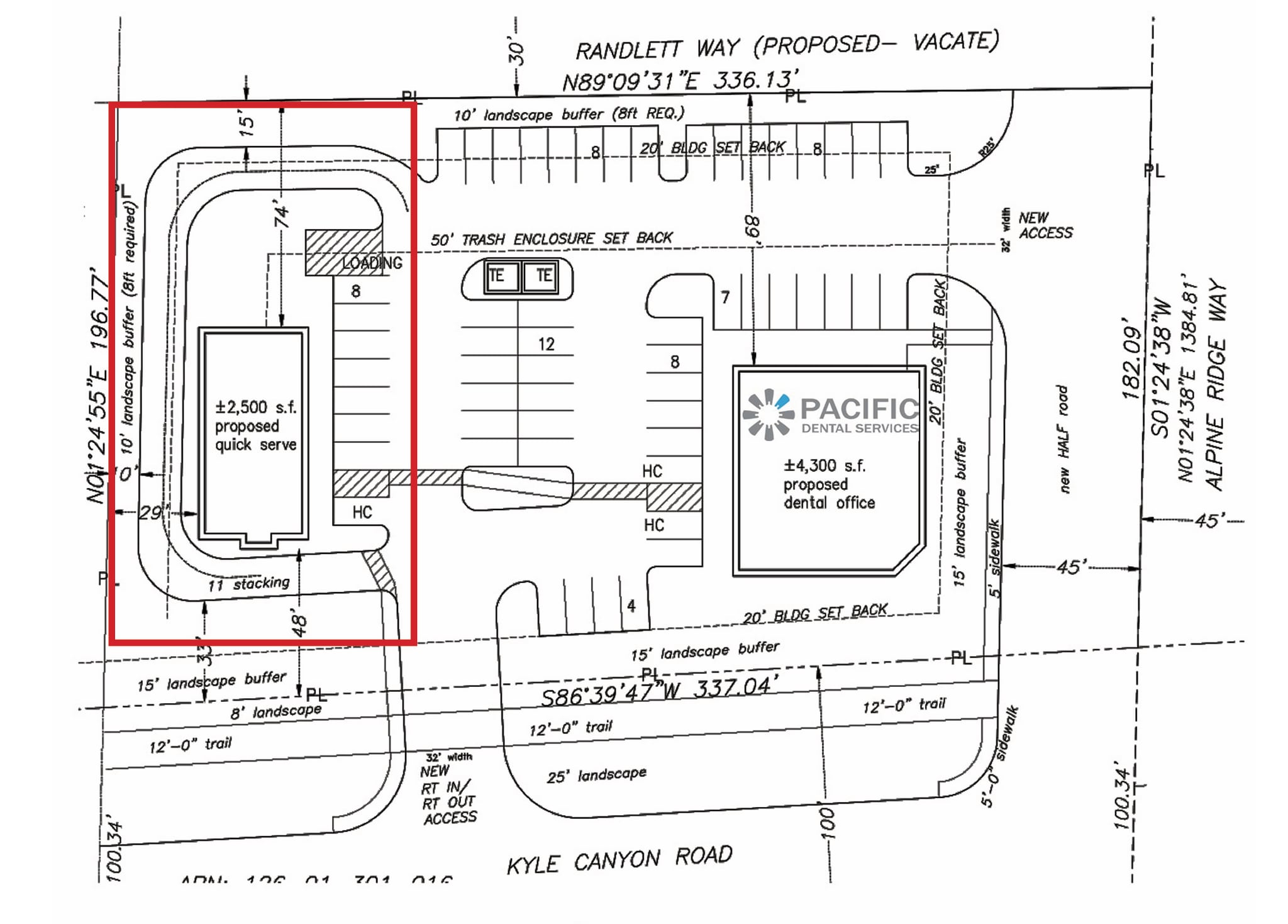 NWC Kyle Canyon Rd. & Alpine Ridge way, Las Vegas, NV for lease Site Plan- Image 1 of 6
