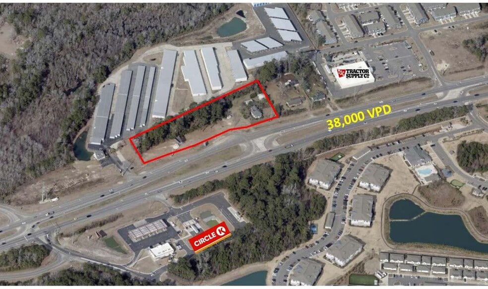 7847 Ocean Hwy E, Leland, NC for sale - Aerial - Image 2 of 4
