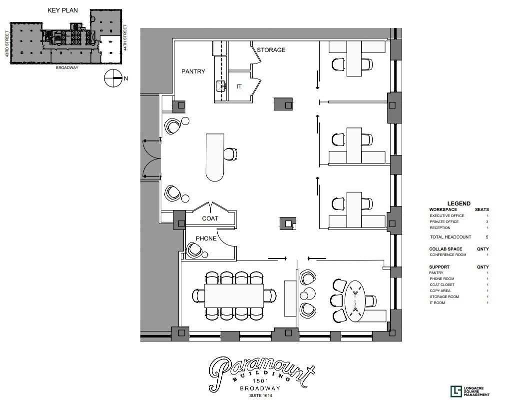 1501 Broadway, New York, NY à louer Plan d’étage- Image 1 de 6
