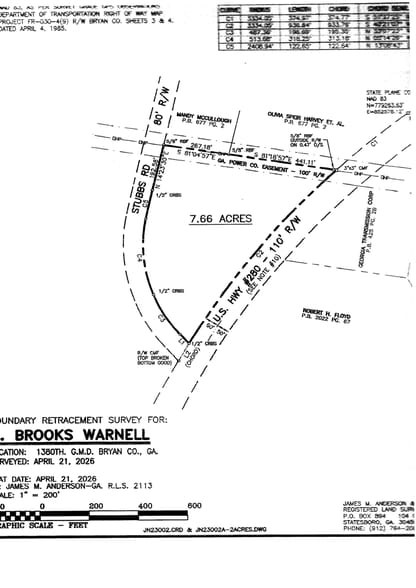 204 Stubbs Rd, Pembroke, GA for sale - Plat Map - Image 1 of 7