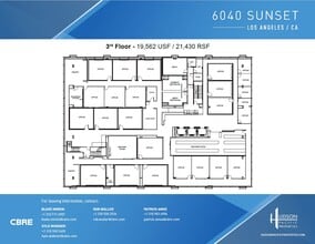 6040 W Sunset Blvd, Los Angeles, CA for lease Floor Plan- Image 1 of 2