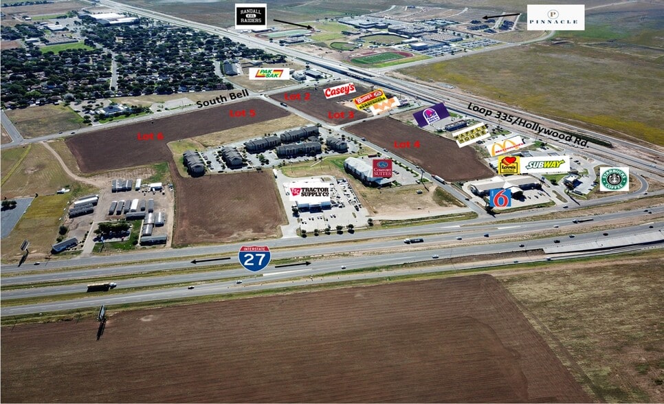 NWC of S. Bell & Loop 335, Amarillo, TX for sale - Aerial - Image 3 of 3