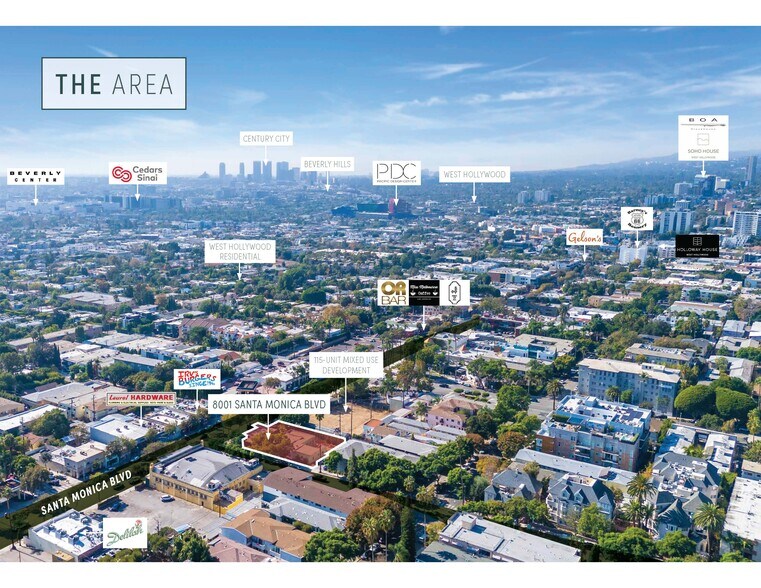 8001 Santa Monica Blvd, West Hollywood, CA à vendre - Photo du bâtiment - Image 2 de 12