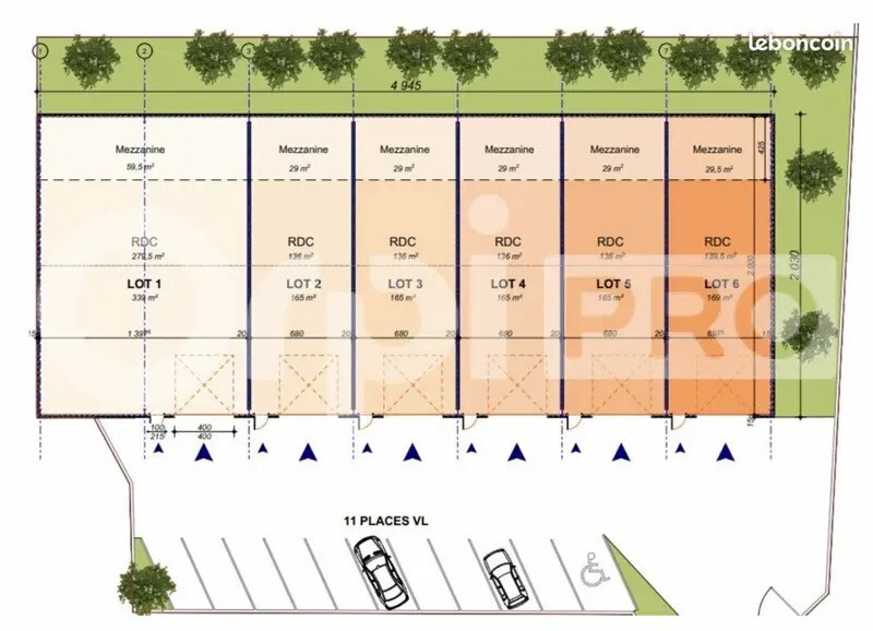 Flex in Morancé for lease - Site Plan - Image 2 of 3
