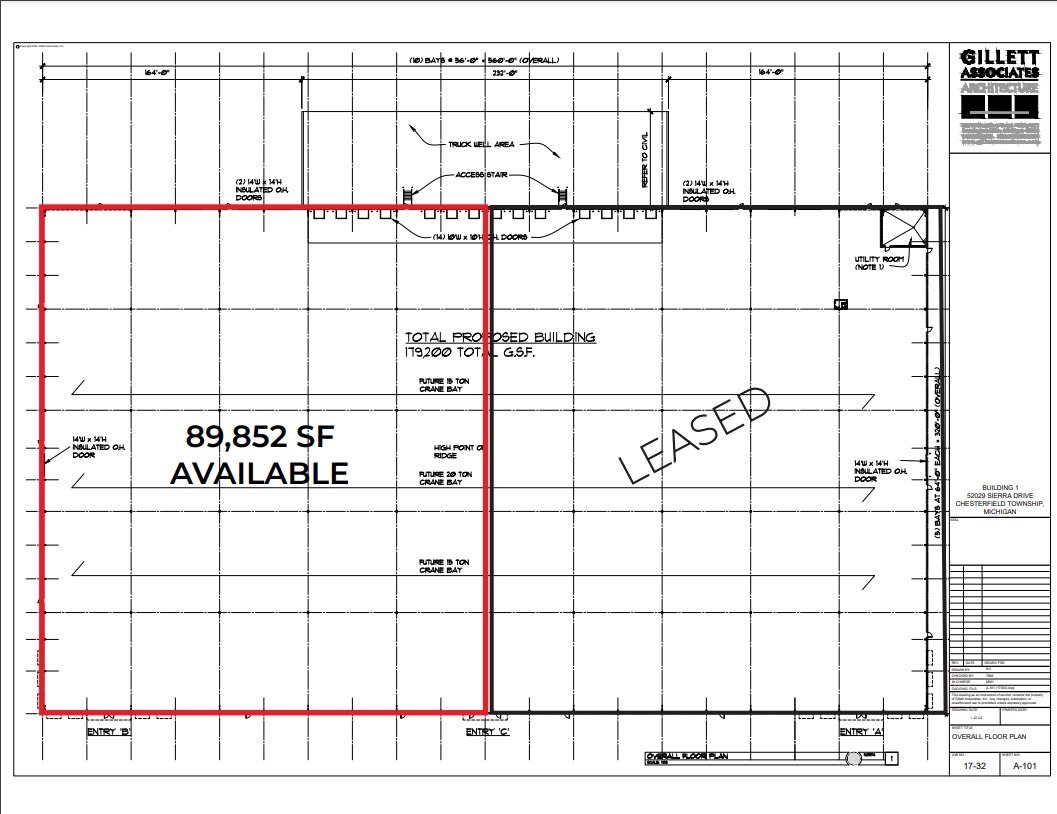 30860 Sierra Dr, Chesterfield, MI à louer Plan d’étage- Image 1 de 2