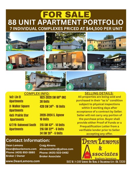88 Unit Apartment Portfolio portefeuille de 6 propriétés à vendre sur LoopNet.ca - Autre - Image 1 de 1