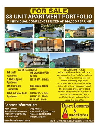 More details for 88 Unit Apartment Portfolio – Multifamily for Sale, Oklahoma City, OK