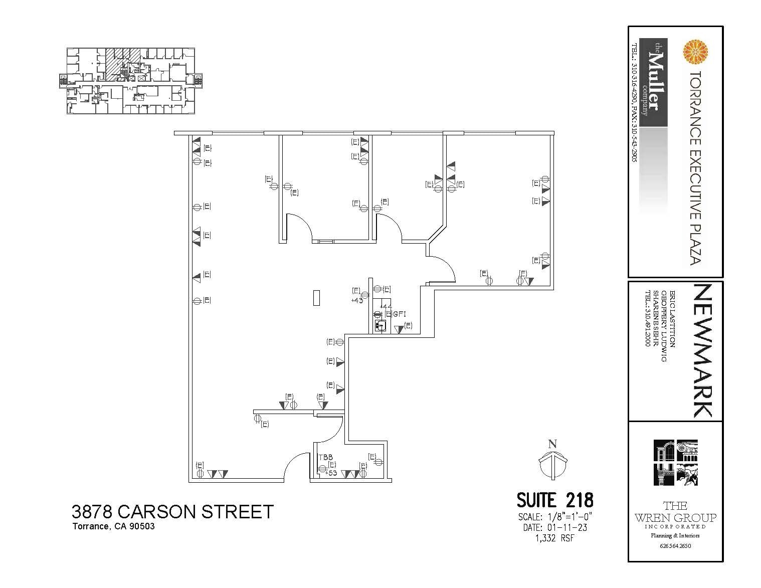 3848 W Carson St, Torrance, CA à louer Plan d’étage- Image 1 de 1