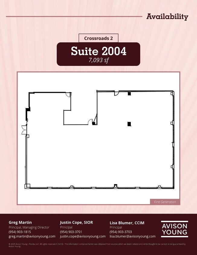 8201 Peters Rd, Plantation, FL à louer Plan d’étage- Image 1 de 1