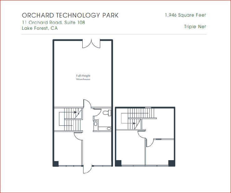 11 Orchard Rd, Lake Forest, CA à louer Plan d’étage- Image 1 de 10