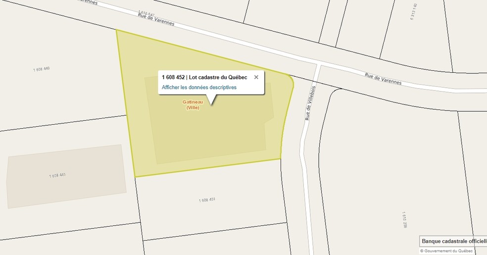 22 Rue de Varennes, Gatineau, QC à louer - Plan cadastral - Image 2 de 2