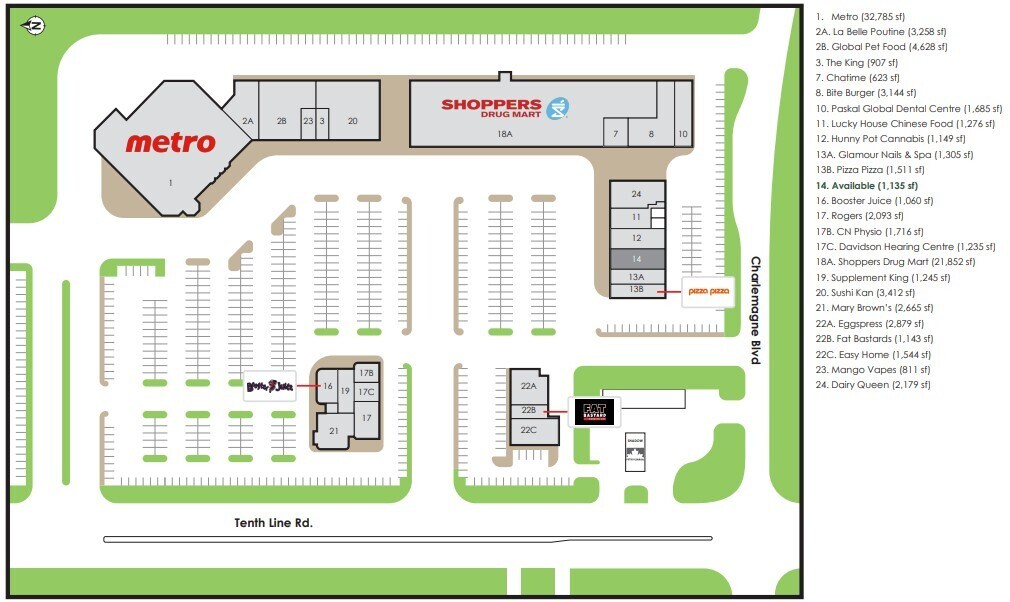 1675 10th Line Rd, Ottawa, ON à louer Plan de site- Image 1 de 1