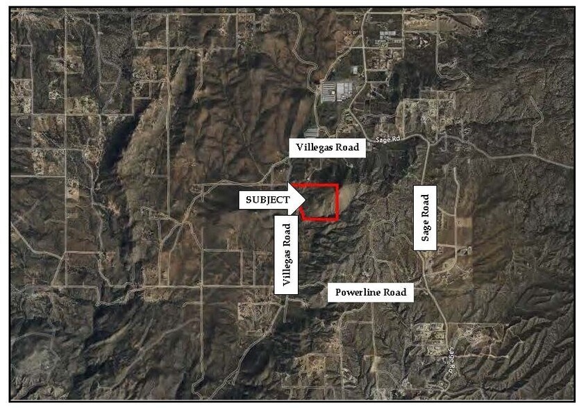 Villegas Rd, Hemet, CA à vendre - Aérien - Image 2 de 3