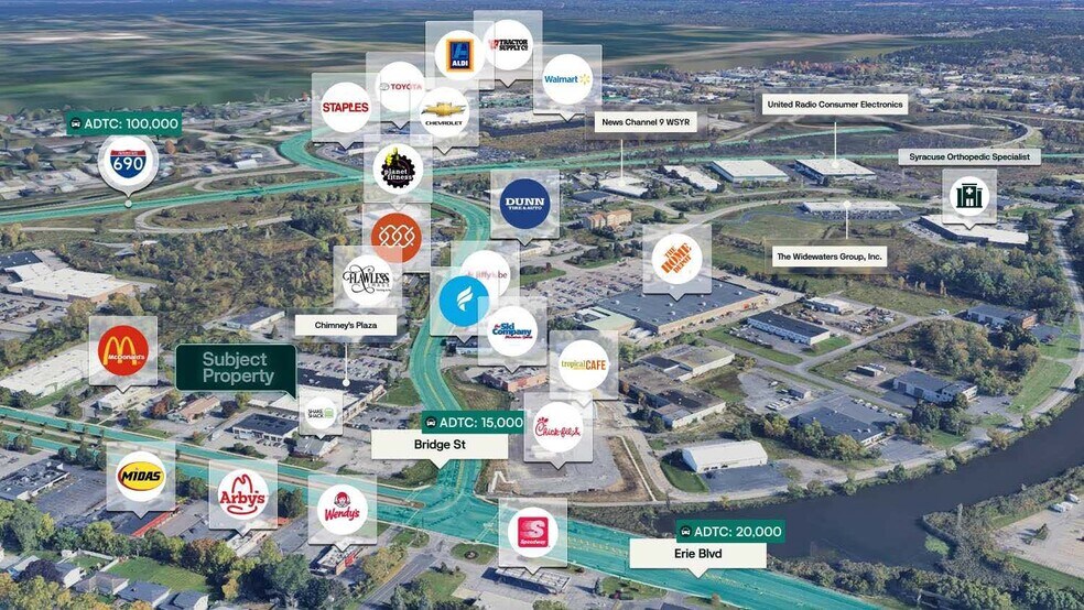 5775 Bridge St, East Syracuse, NY à vendre - Aérien - Image 2 de 3