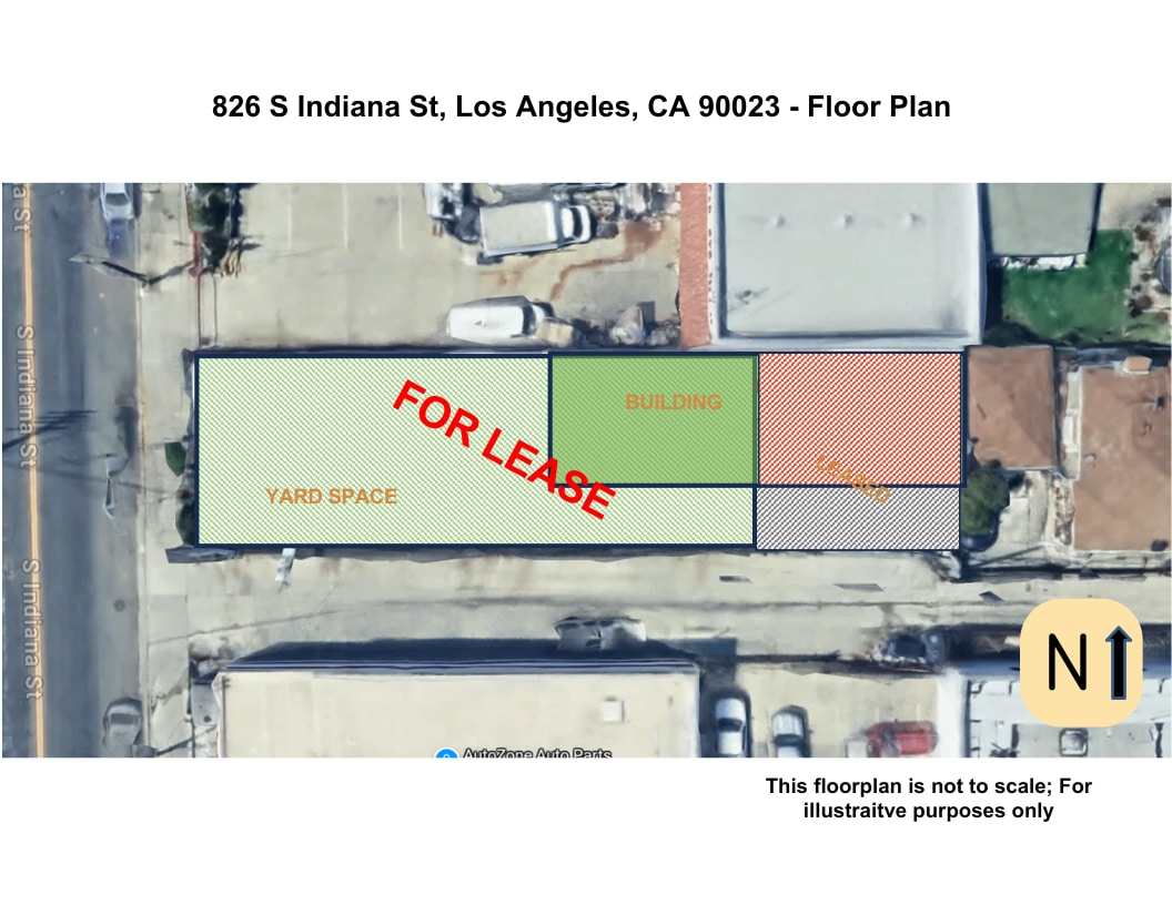 826 S Indiana St, Los Angeles, CA à louer Plan d’étage- Image 1 de 6