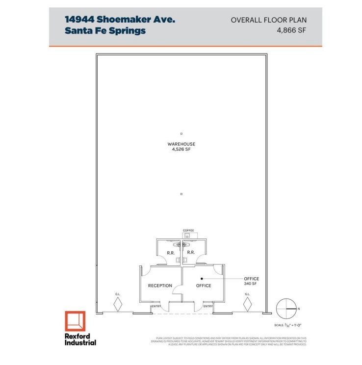 14944 Shoemaker Ave, Santa Fe Springs, CA à louer Plan d  tage- Image 1 de 1