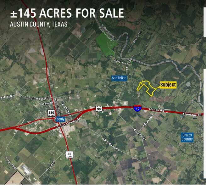 Meyer Rd, Sealy, TX à vendre - Aérien - Image 2 de 2