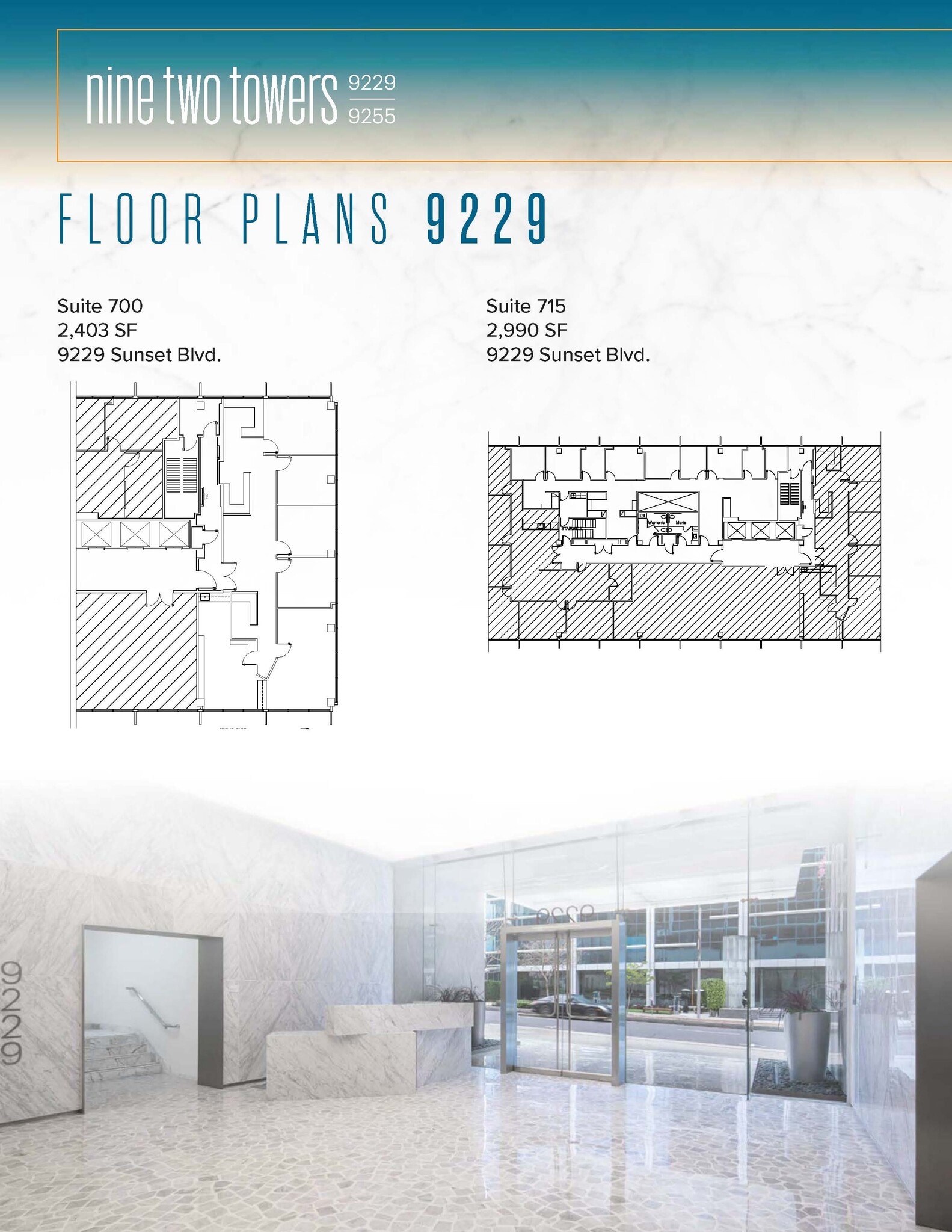 9229 W Sunset Blvd, West Hollywood, CA à louer Plan d’étage- Image 1 de 1