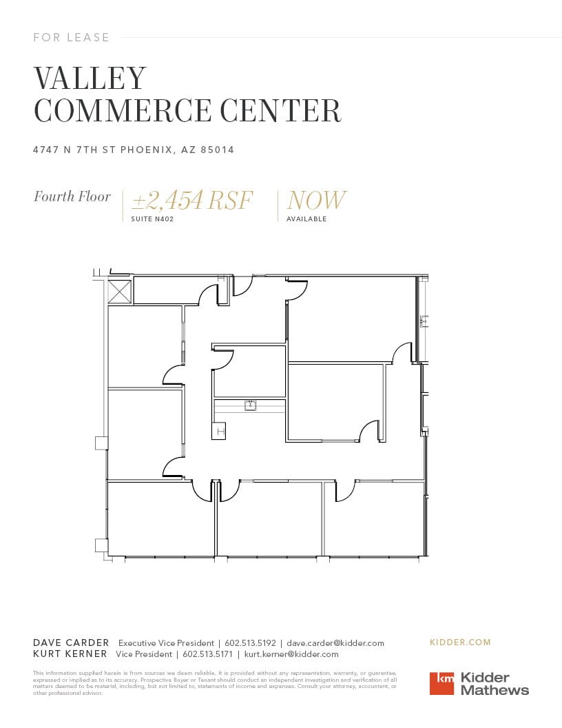 4745 N 7th St, Phoenix, AZ à louer Plan d’étage- Image 1 de 1