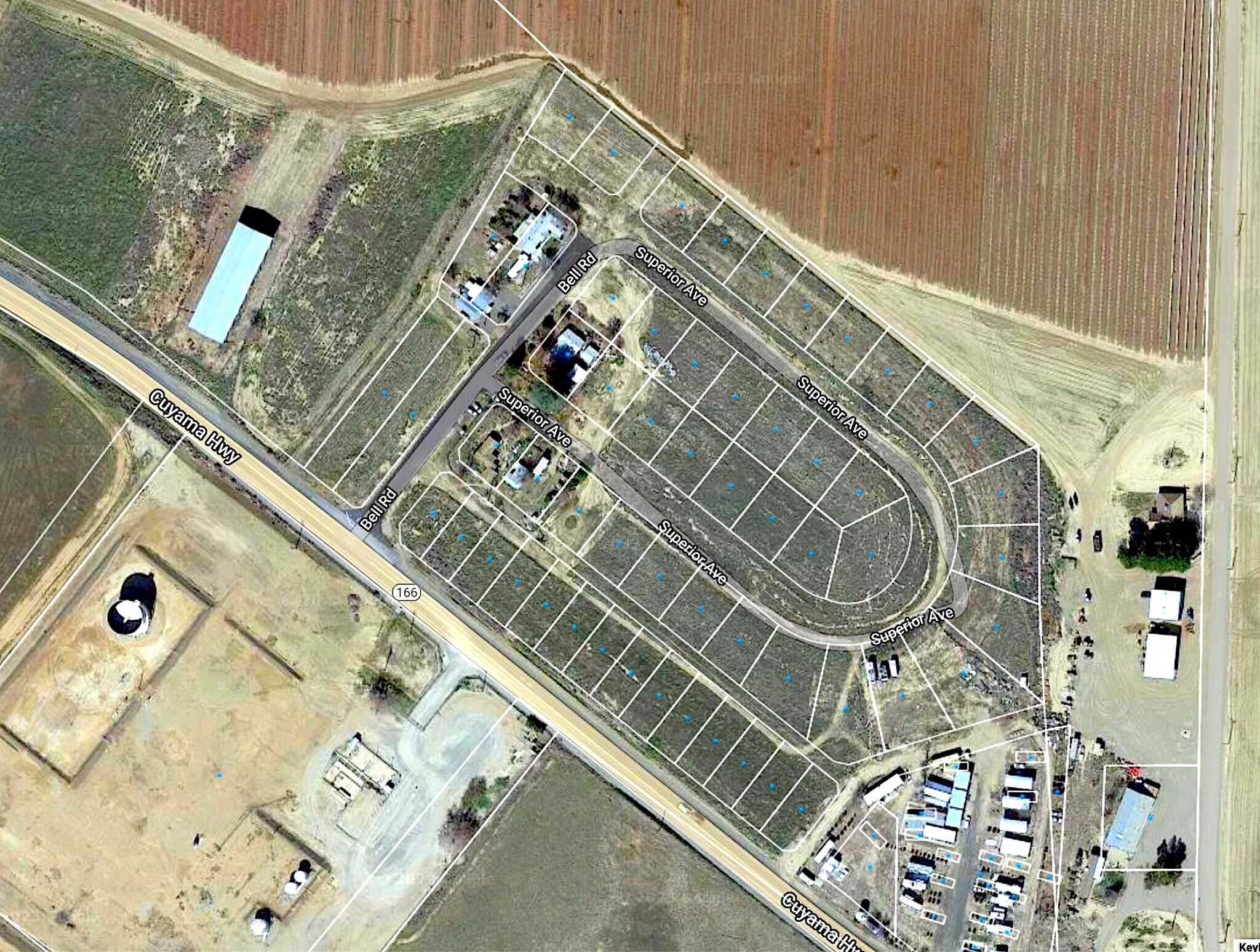 CNR of CA-166 & Bell Drive, New Cuyama, CA for sale Aerial- Image 1 of 17